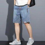 Men’s Summer Fashion Outfits New Men's jeans Denim Shorts Summer Thin Shorts Fashion Relaxed Casual pants Fashion 5 Crops y2k ropa hombre cargo shorts men