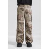 men's trend ruffian handsome japanese streetwear High Street Umbrella Fall Camouflage Broad Legged Workwear men's pants