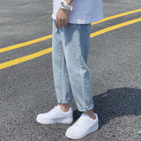 New Loose Men Jeans Male Trousers Simple Design High Quality Cozy All-match Students Daily Casual Straight Denim Pants