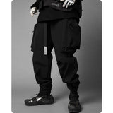 Unisex Ribbons Large Multi Pockets Cargo Pants Harajuku Trouser Streetwear Techwear Pants Joggers Cyberpunk Men's clothes Hiphop