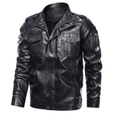 Men's Classical Motocycle Jacket 2023 Winter Fleece Thick Men Leather Jacket Motor Autumn Zipper Jacket Male Biker Coat Size 5XL