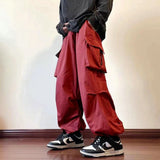 Black Men's Pants Oversize Pants High Street Fashion Wide leg Men's Cargo Pants Streetwear Fashion Harem Pants Men