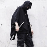 Black Men's Hoodies Goth Sweatshirt Hood Autumn Techwear Gothic Darkwear Hoodie Sweatshirts Streetwear Hip Hop Harajuku