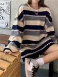 Hip Hop Short-sleeved T-shirt Women T Shirt Couple Japanese Simple Striped Half-sleeved Summer Korean Loose Student Black Top