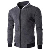 2023 Brand New Men's Plaid Sweatshirts Zipper Men Sweatshirts Stand Collar for Male Casual Man Zipper Sweatshirt Clothing