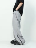 2023 American Design Feeling Zipper High Street Casual Pants Men&#39;s Fashion Summer Ruffian and Handsome Dropped Straight wide Leg