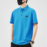 2023 New Fashion Business Casual Polo Shirts Men Short Sleeve Summer Korean Luxury Clothing T Shirt for Men Solid Color M-4XL