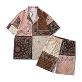 Bandana Shirts and Shorts Men Summer Holiday Beach Men's Set