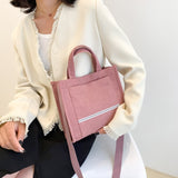 Luxury Designer Handbag Corduroy Ladies Bag 2021 New Trend Single Shoulder Bag Solid Color Buckle Messenger Bag Small Square Bag