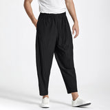 Men's Pleated Trousers 2023 Summer Loose Comfortable Pencil Pants Man Nine-point Casual Harem Pants For Men LGBT Unisex Bloomers