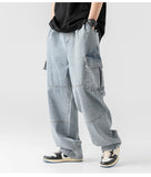 Baggy Jeans big pocket Trousers Male Denim cargo Pants  Wide Leg Pant Men&#39;s Jeans Loose Casual  Streetwear Hip Hop Harajuku 2023