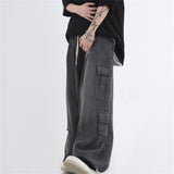 Baggy Jeans Trousers Male Denim Pants Black Wide Leg Pants Men's Jeans men Oversize Cargo Korean Streetwear Hip Hop Harajuku