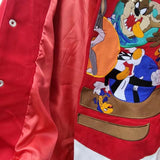 Cartoon Embroidery Bomber Jacket Harajuku Hip Hop Tide Baseball Uniform Autumn Winter Coat Warmth Men's Women's Motorcycle Suit