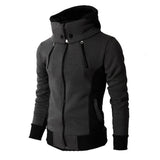 Men Jackets Autumn Winter Casual Fleece Coats Bomber Jacket Scarf Collar Fashion Hooded Male Outwear Slim Fit Hoody