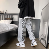 New Colored Letter Printed Pants Men  spring Harajuku Streetwear Men Loose Hip Hop Sweatpants Casual Ankle-banded Pants