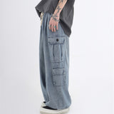 Baggy Jeans Trousers Male Denim Pants Black Wide Leg Pants Men's Jeans men Oversize Cargo Korean Streetwear Hip Hop Harajuku