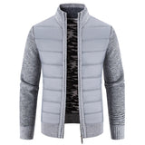 Ilooove Winter Thick Fleece Cardigan Men Warm Sweatercoat Fashion Patchwork Mens Knittde Sweater Jackets Casual Knitwear Outerwear Men