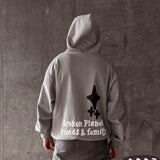 Hip Hop Y2K Space Madness Stars Foam Fleece Sweatshirts Unisex Pullover Baggy Casual Thick Hooded Hoodies Oversized Loose Hoody