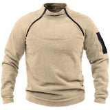 2023 Hot Sale Stand-up Collar Male Hoodie Autumn Winter Warm Fleeece Solid Color Outdoor Breathable Tactical Mens Gym Sport Tops