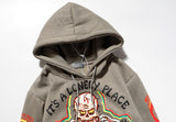 Fleece Skull Graffiti Mens Sweatshirt Oversize Harajuku Loose Casual Couple Hoodies Stranger Things Hooded Hoodie 2020