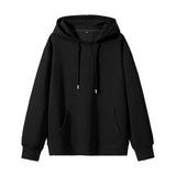 Ilooove HeavyWeight New Autumn Casual Cotton Men's Top Solid Color Loose Hoodies Sweatshirt Long-Sleeve Men's Clothing