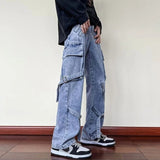 Women&#39;s Men&#39;s Y2K Clothes Jeans Clothing Cargo Pant Wide Leg Flared Denim Pants Streetwear Baggy Jeans Straight Trousers For Men