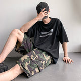 Camouflage Shorts Men Casual American Vintage Cargo Knee-length Loose Summer Thin Clothing Military Tactical Harajuku Fashion