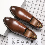 Evening Dress Men Shoes High Quality Black New Stylish Design Slip-on Shoes Casual Formal Office Leather Shoes Luxury Career