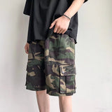 Camouflage Shorts Men Casual American Vintage Cargo Knee-length Loose Summer Thin Clothing Military Tactical Harajuku Fashion