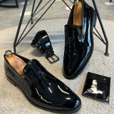 Ilooove New Black Loafers for Men Patent Leather Tassels Wedding Business Men's Formal Shoes Size 38-45 Free Shipping men shoes