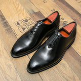 Ilooove New Red Sole Brogue Shoes Men Black Business Mens Formal Shoes Lace-up Round Toe Spring/Autumn