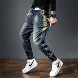 Men’s Spring Fashion Outfits Baggy Jeans Men Fashion Business Slim Stretchy Biker Jeans Men Denim Pants Casual Straight Trousers Soft Elastic Waist