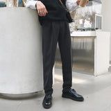 Winter Thickened Woolen Pants Men Warm Social Mens Thick Suit Pants Korean Straight Dress Pants Mens Office Formal Trousers