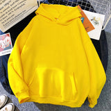 Autumn Winter Solid Color Men Hoodies All-math Casual Fleece Long Sleeves Street Fashion Oversized Sweatshirt Soft Male Pullover