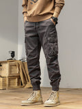 Ilooove 2023 New Multi-Pockets Spring Summer Cargo Pants Men Streetwear Zipper Leg Skinny Work Joggers Cotton Casual Tactical Trousers