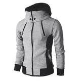 Men Jackets Autumn Winter Casual Fleece Coats Bomber Jacket Scarf Collar Fashion Hooded Male Outwear Slim Fit Hoody