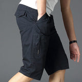 2023 Men&#39;s Summer Multi Pockets Casual Cargo Shorts Plus Size 100% Cotton Shorts For Men Loose Outwear Jogger Shorts Male 6XL