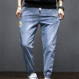 2024 New Spring Korean Style Vintage Harajuku Jeans Men All Match Harem Trousers Casual Loose Male Clothes Chic Straight Pant