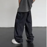 2023 New Personality Street Autumn Hip-hop Jeans Men's Splicing Denim Trousers Men's Oversized Loose Casual Wide-leg Pants 5XL