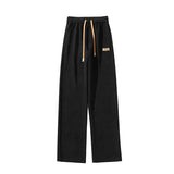 Summer Pleated Pants Men Fashion Casual Ice Silk Pants Men Streetwear Hip-hop Loose Straight Wide Leg Pants Mens Trousers M-3XL