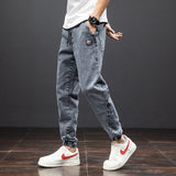 Spring Summer Black Blue Cargo Jeans Men Streetwear Denim Jogger Pants Men Baggy Harem Jean Trousers