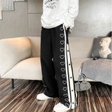 Wide Leg Oversize Pants Men Streetwear Clothes Side Split Skateboard Pants Loose Casual Trousers Cargo Pants  New