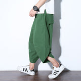 2023 Summer baggy casual pants men streetwear harajuku joggers men cotton harem calf-length jogger pants for men