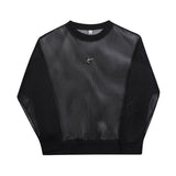 Darkwear Hollowed Out Mesh Design Long Sleeve Men Sweatshirt 2023 New Autumn Korean Fashion Long Sleeve Male Tops 9A4936