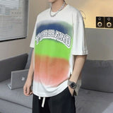 Summer Short Sleeve Round Neck Men's Clothing Fashion Trend Printed Loose All-match Simplicity Commute Korean Version T-shirt
