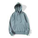 Solid Soft Sweater Haze Blue Heavyweight Thick and Solid Hooded Sweater Casual Sports Top Hoodies