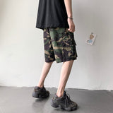 Camouflage Shorts Men Casual American Vintage Cargo Knee-length Loose Summer Thin Clothing Military Tactical Harajuku Fashion