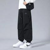 New Men's Harlan Pants Straight Loose Neutral Sweatpants Casual Korean Version Wide Pants Cargo Cropped Pant Outdoor Trousers