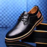 New Spring Autumn Fashion Men Shoes Men Leather Oxfords Shoes Casual Lace-up Formal Business Wedding Dress Shoes Big Size 38-48