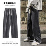 2023 New Korean Fashion Loose Jeans Men Classic Straight Baggy Straight Wide Leg Trousers Street Hip Hop Pants Couple Denim 3XL